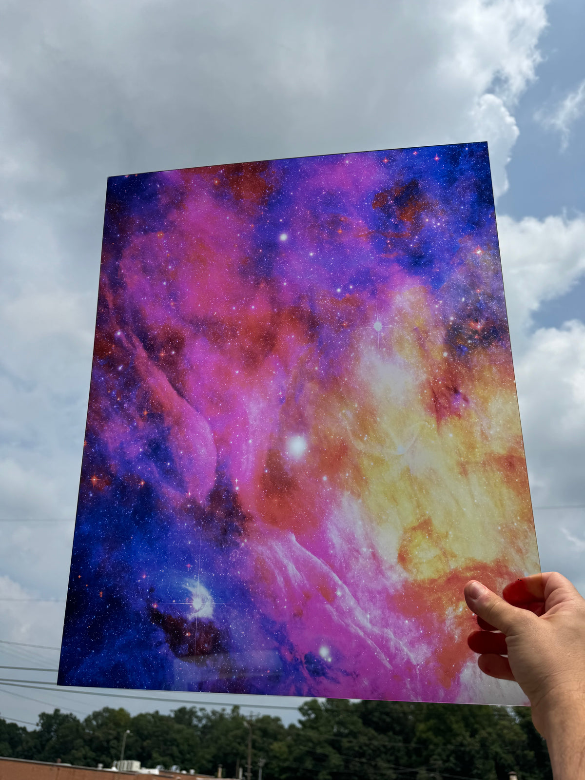 PatternPly® 19x24" Transparent Galaxy XL Scale sheet showing the pattern
