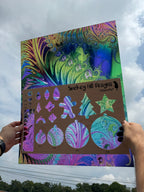 PatternPly® 19x24" Transparent Glassy Rainbow Swirl XL Scale product photo 2