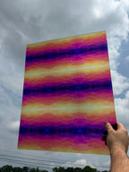 PatternPly® 19x24" Transparent Abstract Sunrise Sunset Original Scale sheet showing the pattern