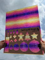 PatternPly® 19x24" Transparent Abstract Sunrise Sunset Original Scale product photo 2