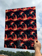 PatternPly® 19x24" Transparent Apocalypse XL Scale sheet showing the pattern