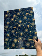PatternPly® 19x24" Transparent Astrology XL Scale sheet showing the pattern