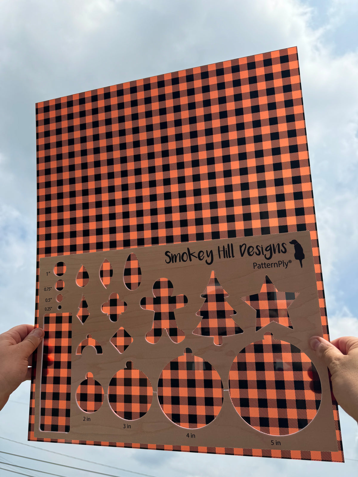 PatternPly® 19x24" Transparent Halloween Buffalo Plaid XL Scale product photo 2