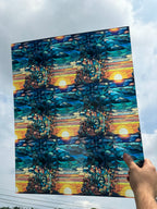 PatternPly® 19x24" Transparent Beachy Sunrise XL Scale sheet showing the pattern