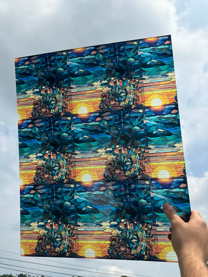 PatternPly® 19x24" Transparent Beachy Sunrise XL Scale