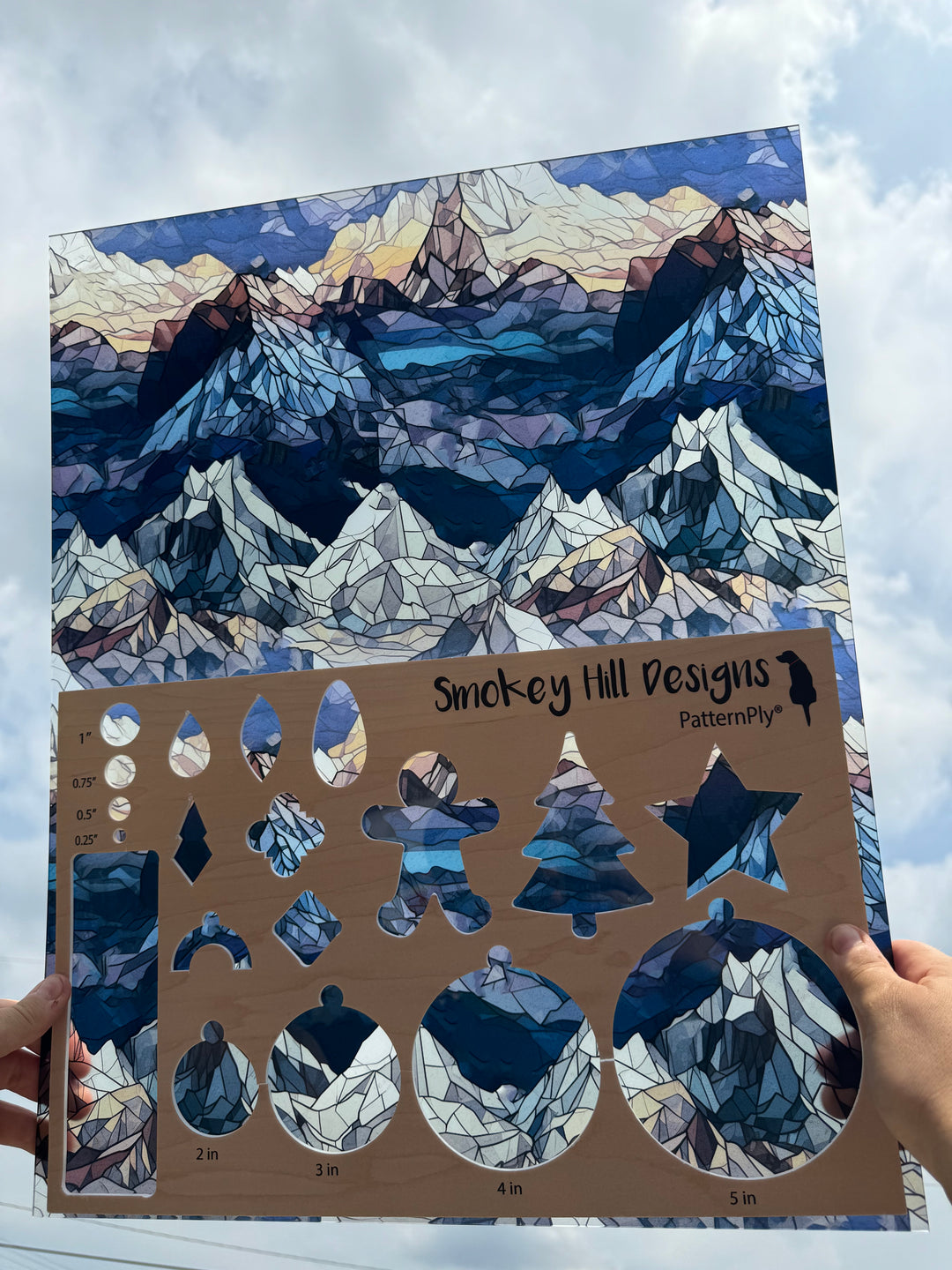 PatternPly® 19x24" Transparent Rocky Mountains XL Scale