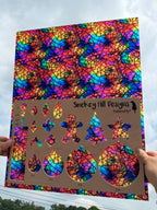 PatternPly® 19x24" Transparent Shattered Rainbow Glass XL Scale product photo 2