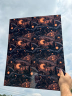 PatternPly® 19x24" Transparent Halloween Night XL Scale sheet showing the pattern