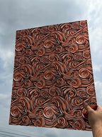 PatternPly® 19x24" Transparent Halloween Swirls XL Scale sheet showing the pattern