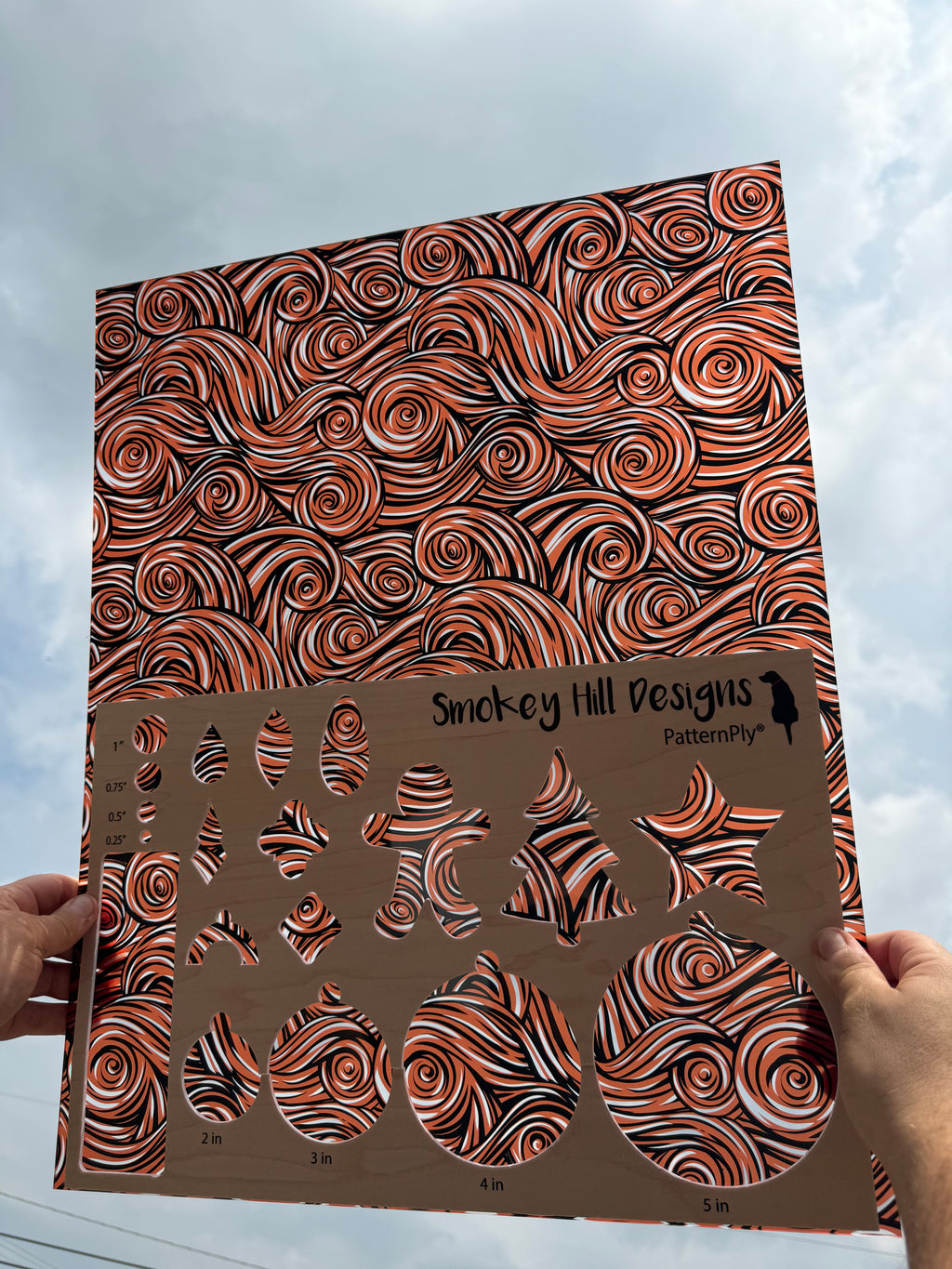 PatternPly® 19x24" Transparent Halloween Swirls XL Scale product photo 2