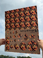 PatternPly® 19x24" Transparent Halloween Stained Glass Floral Original Scale product photo 2