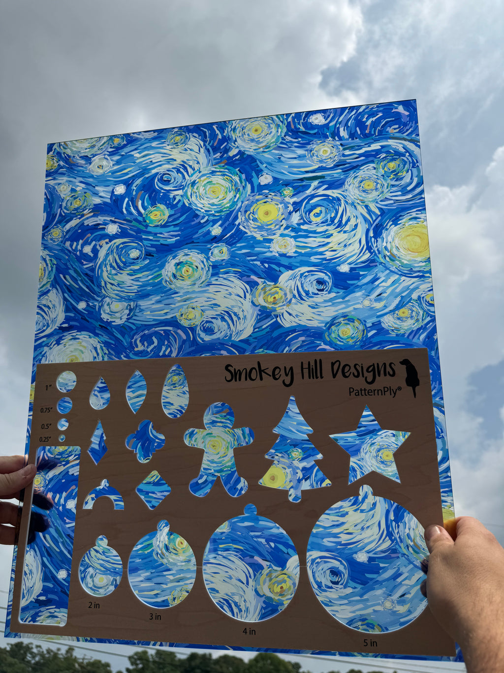 PatternPly® 19x24" Transparent Starry Swirls Original Scale product photo 2