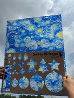 PatternPly® 19x24" Transparent Starry Swirls Original Scale product photo 2