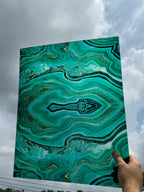 PatternPly® 19x24" Transparent Jade Swirl Original Scale sheet showing the pattern