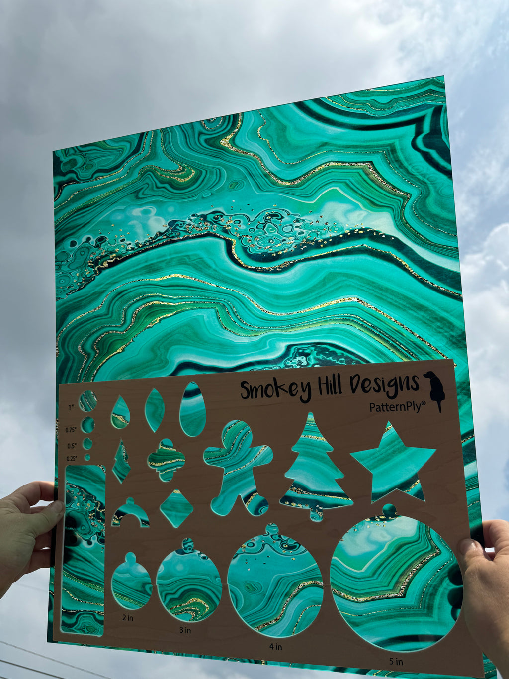 PatternPly® 19x24" Transparent Jade Swirl Original Scale product photo 2
