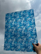 PatternPly® 19x24" Transparent Icy Stained Glass XL Scale sheet showing the pattern