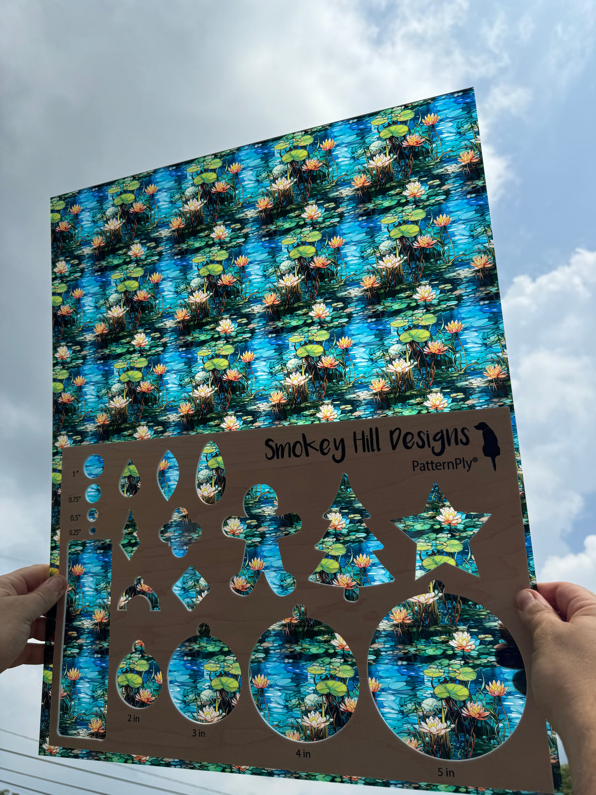 PatternPly® 19x24" Transparent Lily Pad Lake Original Scale product photo 2