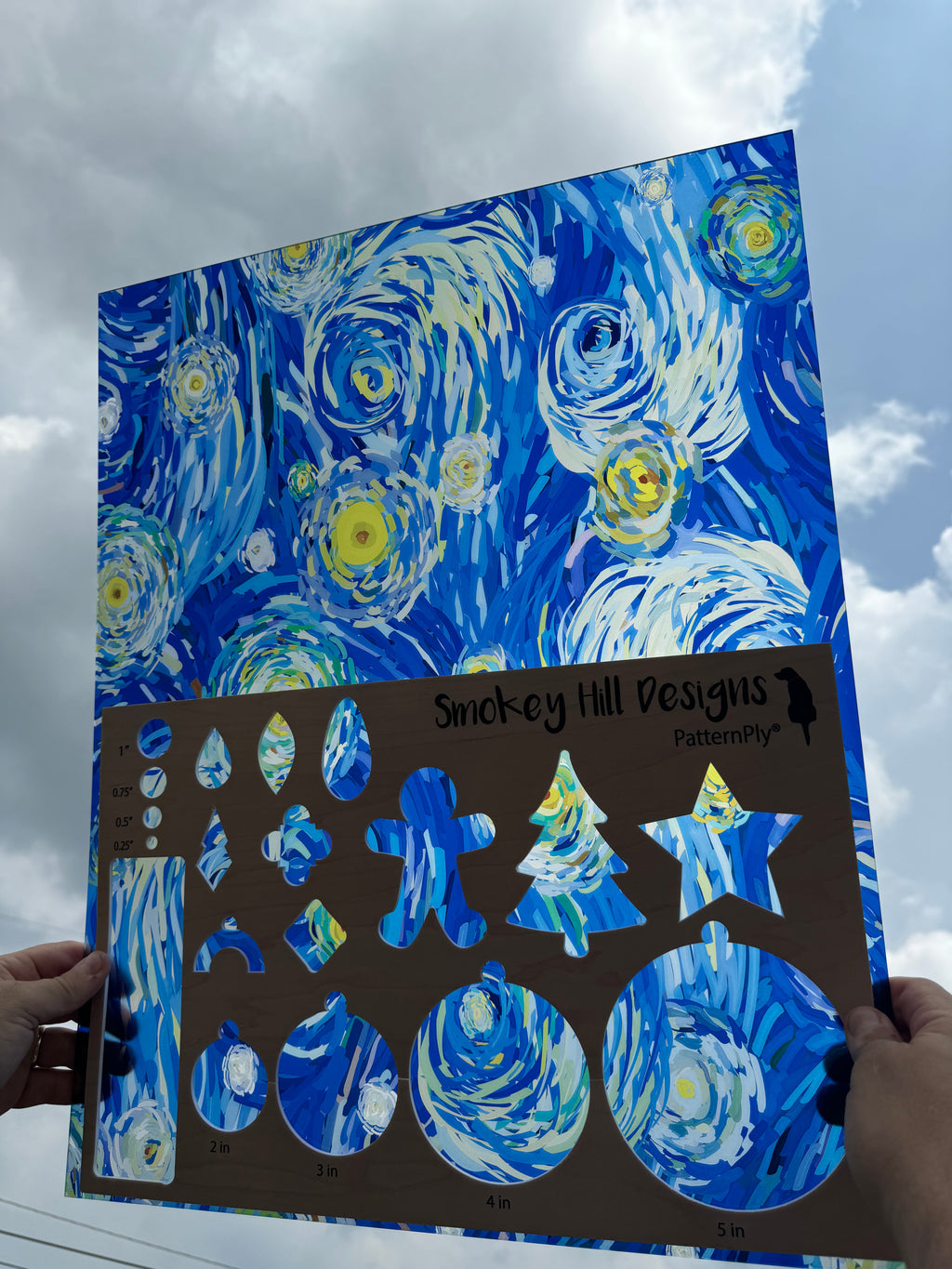 PatternPly® 19x24" Transparent Starry Swirls XL Scale product photo 2