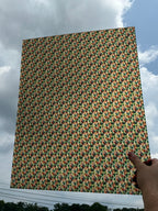 PatternPly® 19x24" Transparent Fall Watercolor Christmas Tree Original Scale sheet showing the pattern