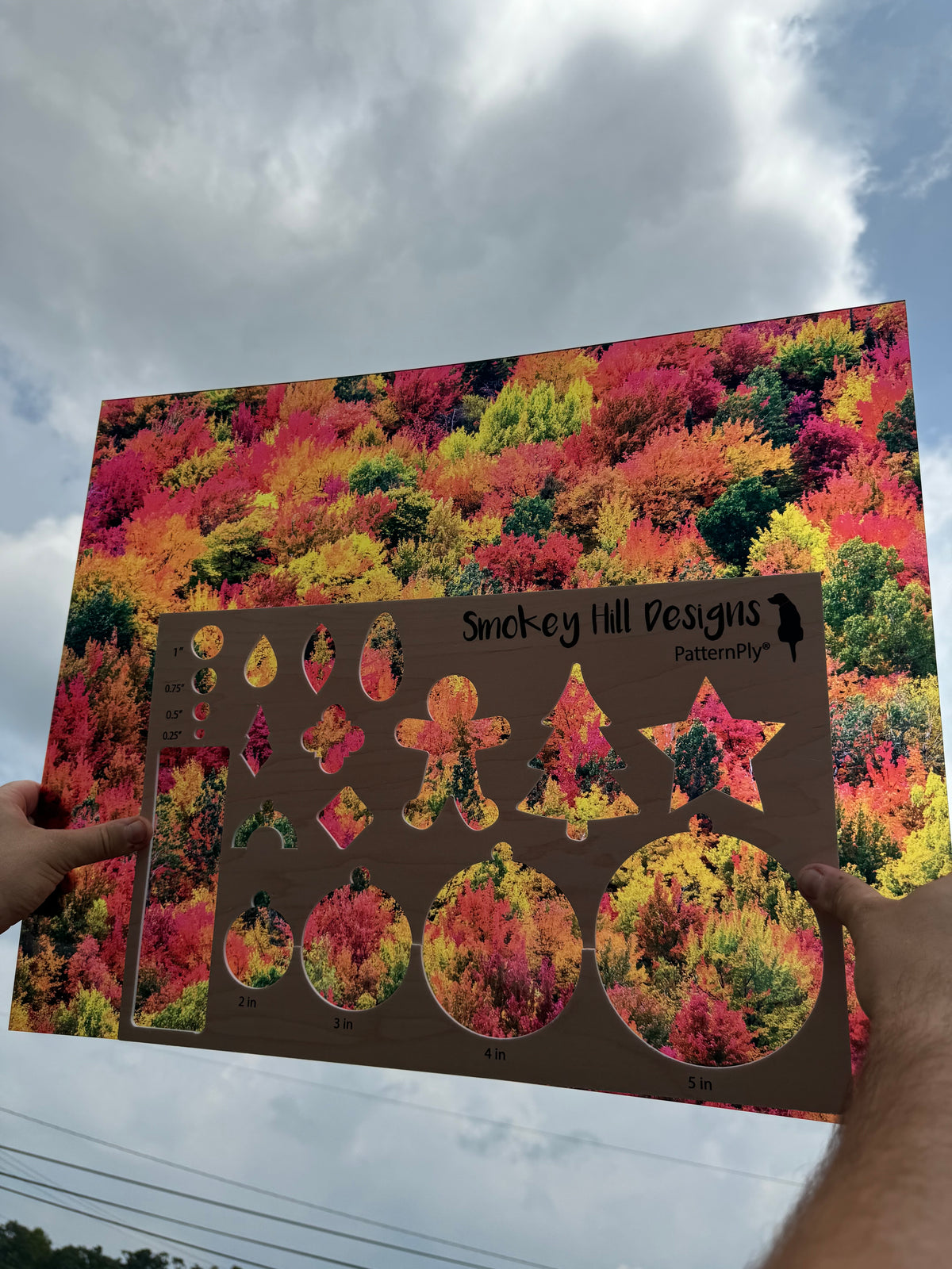 PatternPly® 19x24" Transparent Fall Treetops XL Scale product photo 2