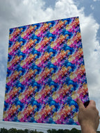 PatternPly® 19x24" Transparent Tropical Ink Original Scale sheet showing the pattern