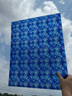 PatternPly® 19x24" Transparent Melting Snowflakes Original Scale sheet showing the pattern