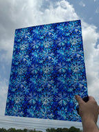 PatternPly® 19x24" Transparent Melting Snowflakes XL Scale sheet showing the pattern