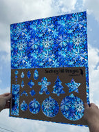 PatternPly® 19x24" Transparent Melting Snowflakes XL Scale product photo 2