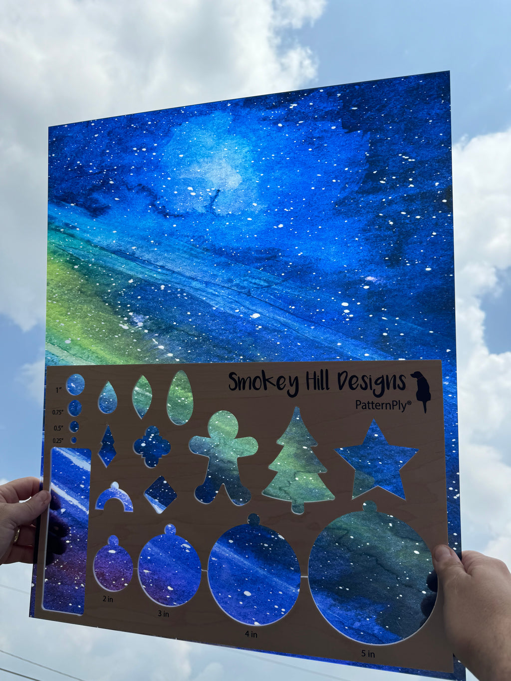 PatternPly® 19x24" Transparent Northern Lights Watercolor XL Scale product photo 2