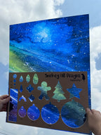 PatternPly® 19x24" Transparent Northern Lights Watercolor XL Scale product photo 2