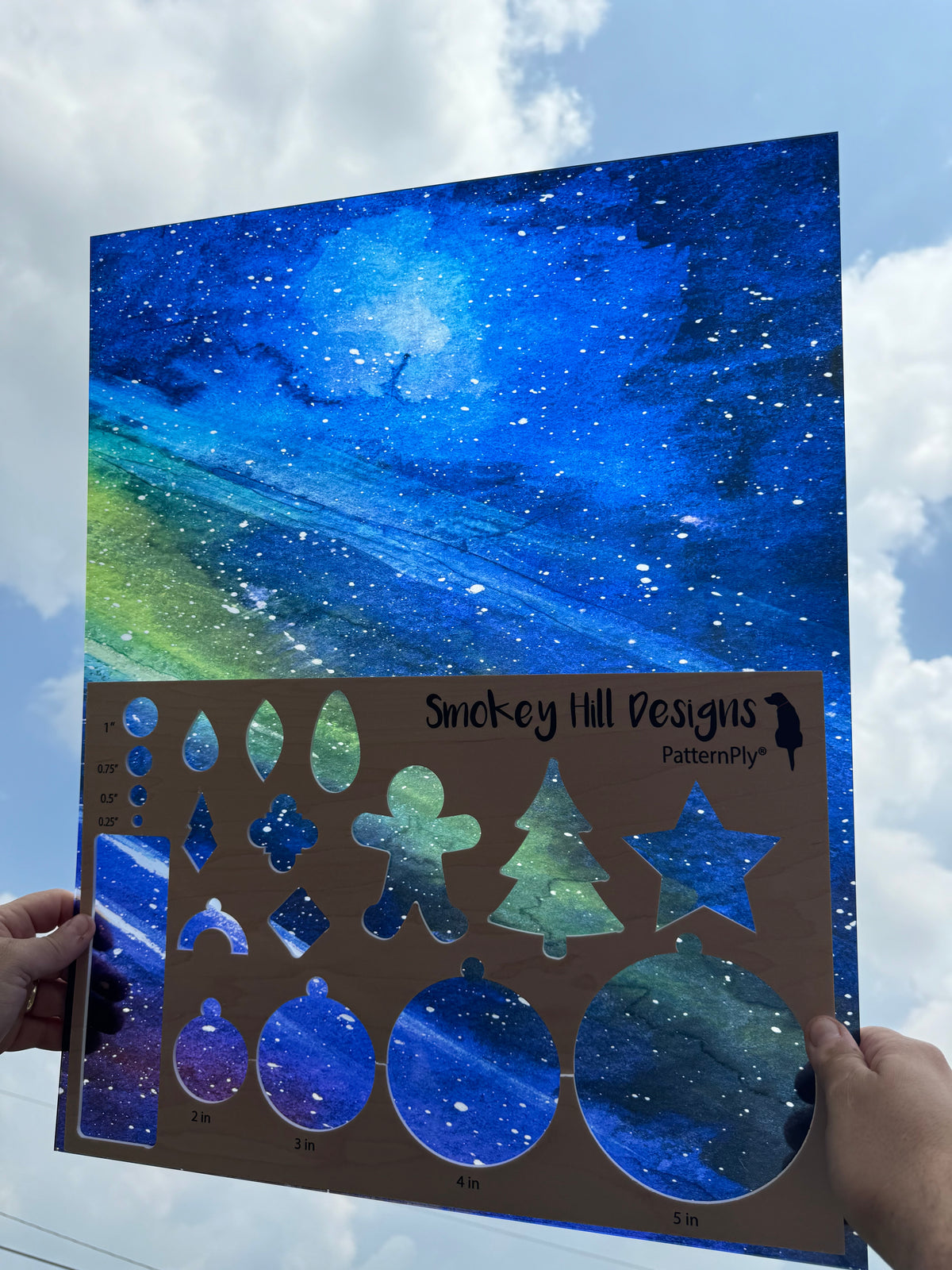PatternPly® 19x24" Transparent Northern Lights Watercolor XL Scale product photo 2