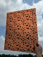 PatternPly® 19x24" Transparent Orange Halloween XL Scale sheet showing the pattern