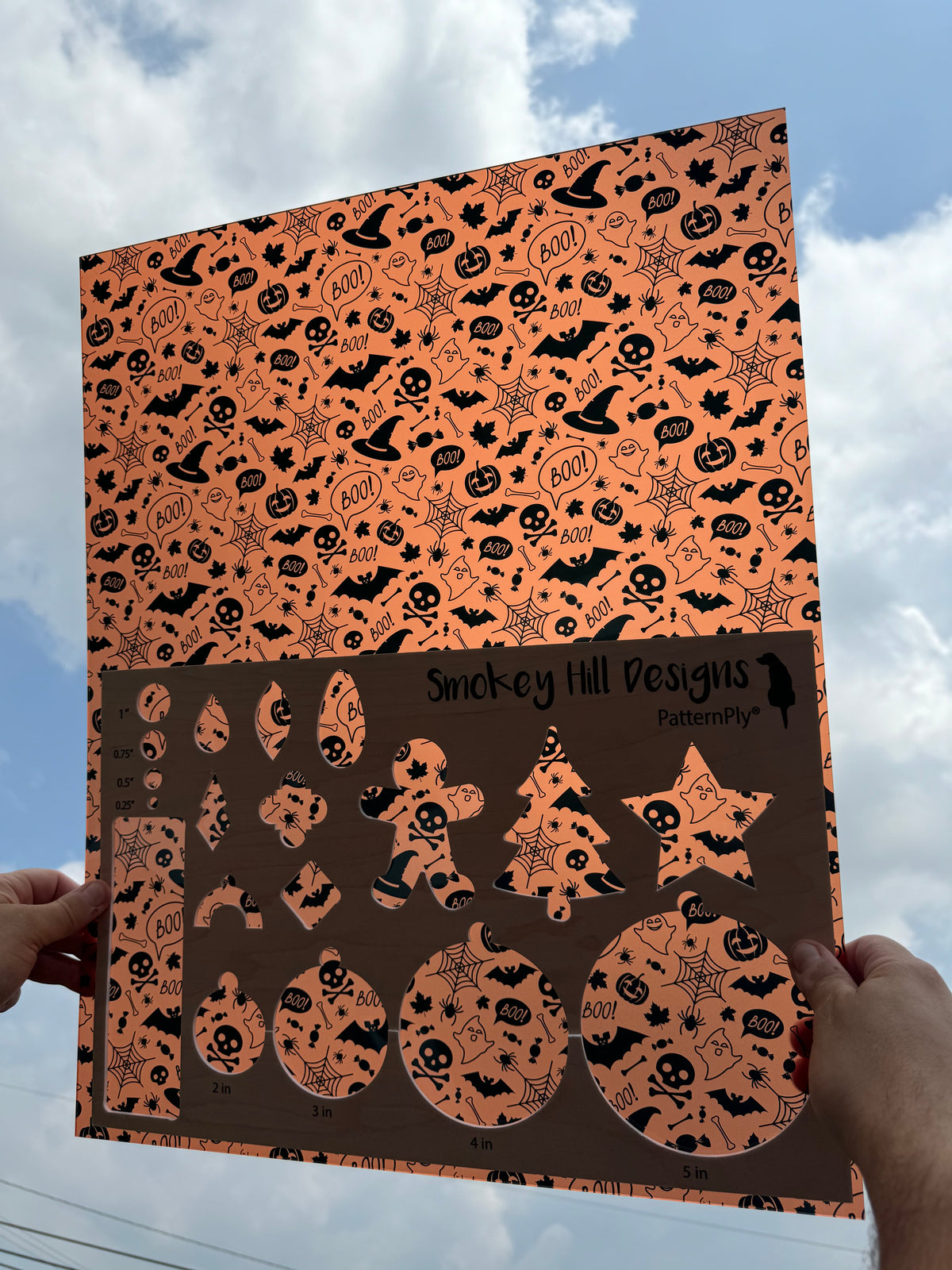 PatternPly® 19x24" Transparent Orange Halloween XL Scale product photo 2