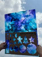 PatternPly® 19x24" Transparent Teal and Purple Ink XL Scale product photo 2