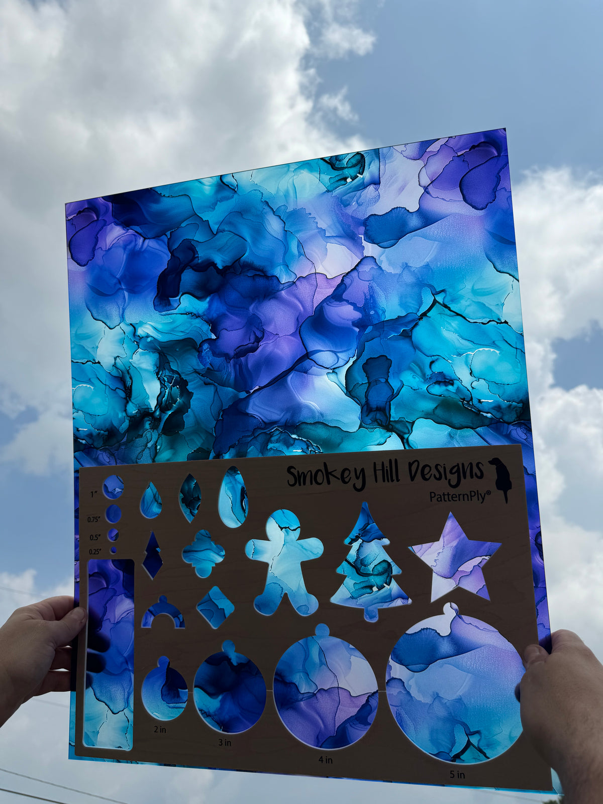 PatternPly® 19x24" Transparent Teal and Purple Ink XL Scale product photo 2