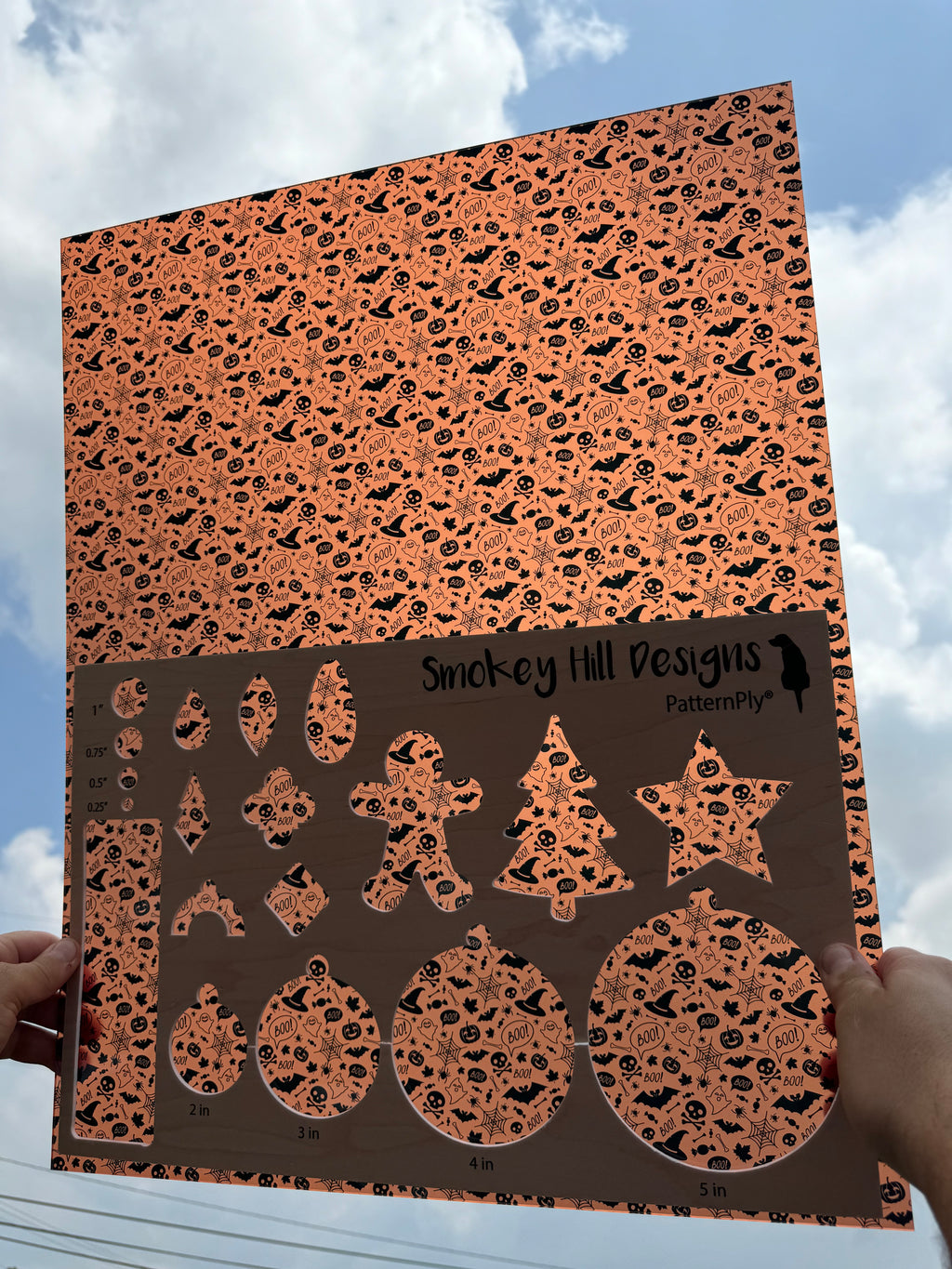 PatternPly® 19x24" Transparent Orange Halloween Original Scale product photo 2