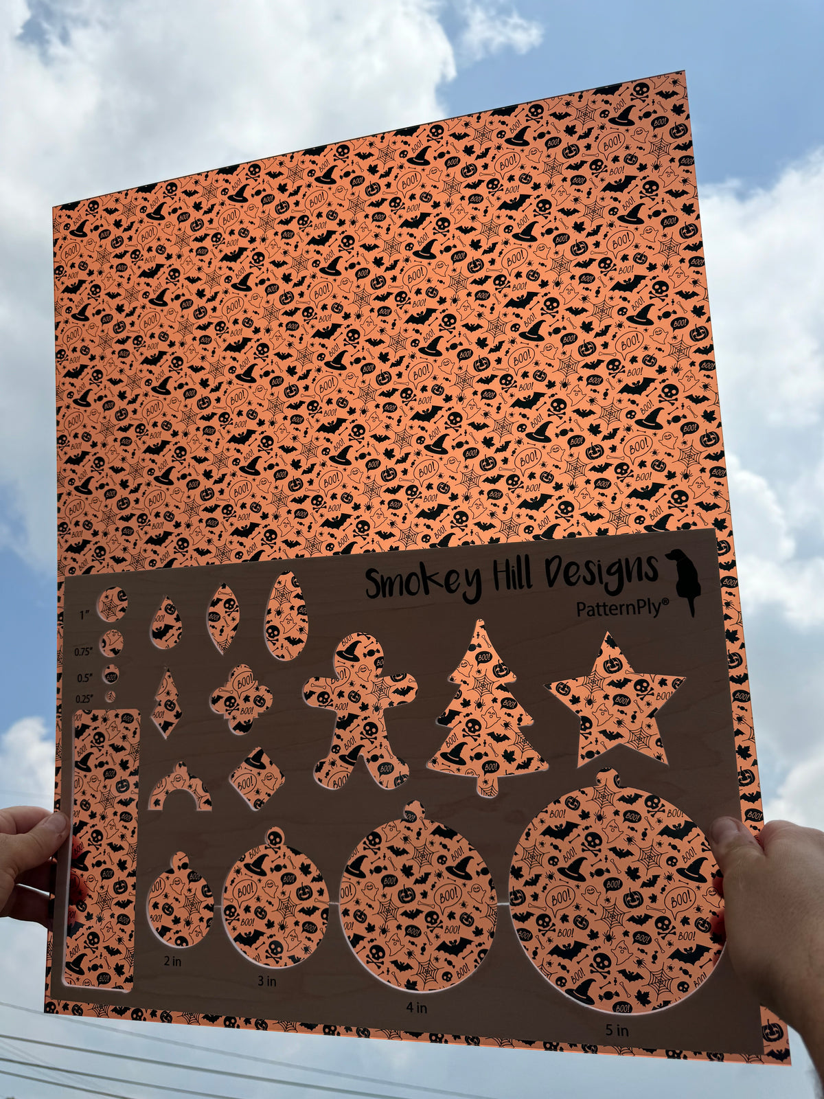 PatternPly® 19x24" Transparent Orange Halloween Original Scale product photo 2