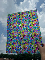 PatternPly® 19x24" Transparent Pastel Stained Glass XL Scale sheet showing the pattern