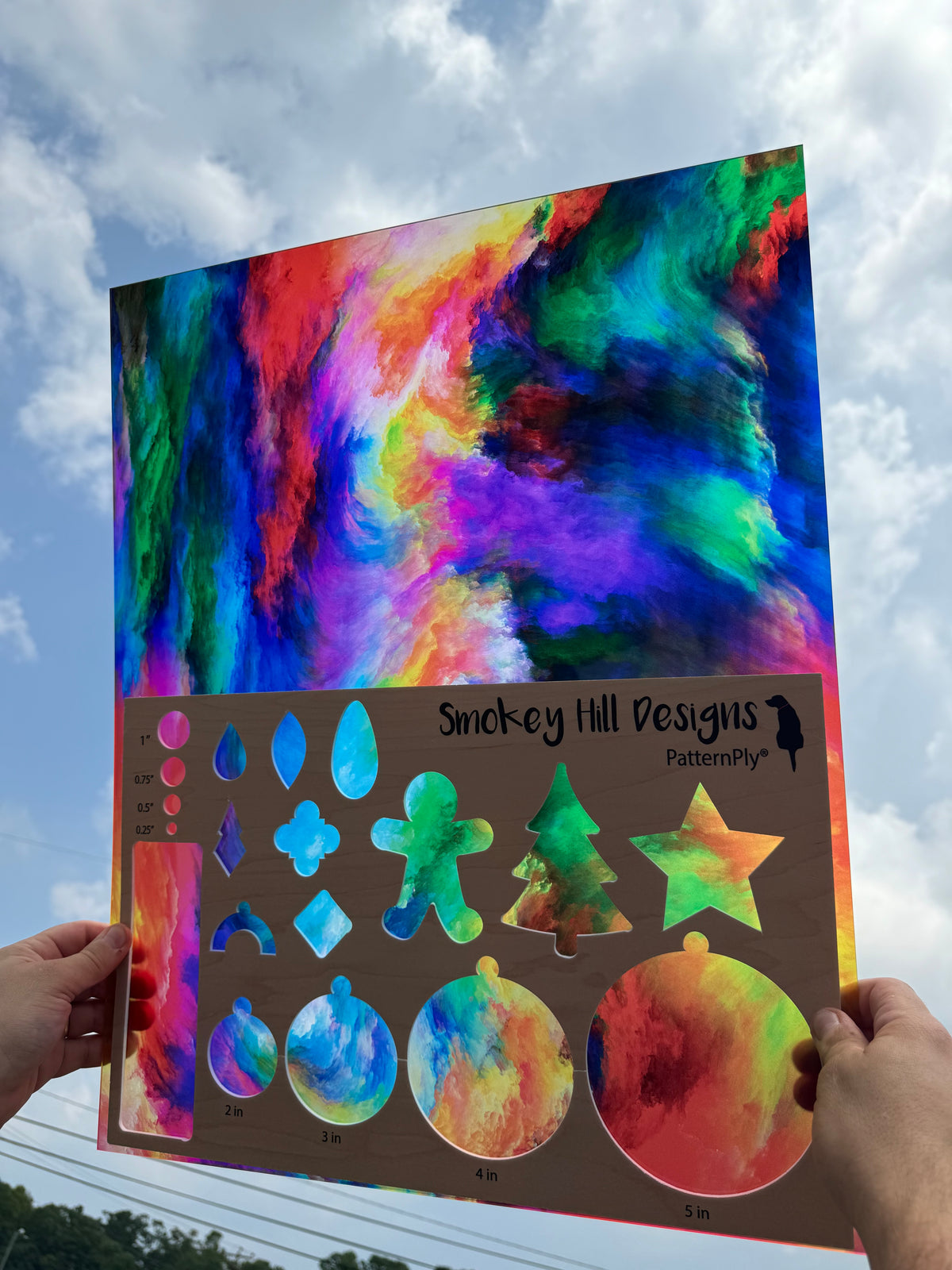 PatternPly® 19x24" Transparent Rainbow Storm XL Scale product photo 2