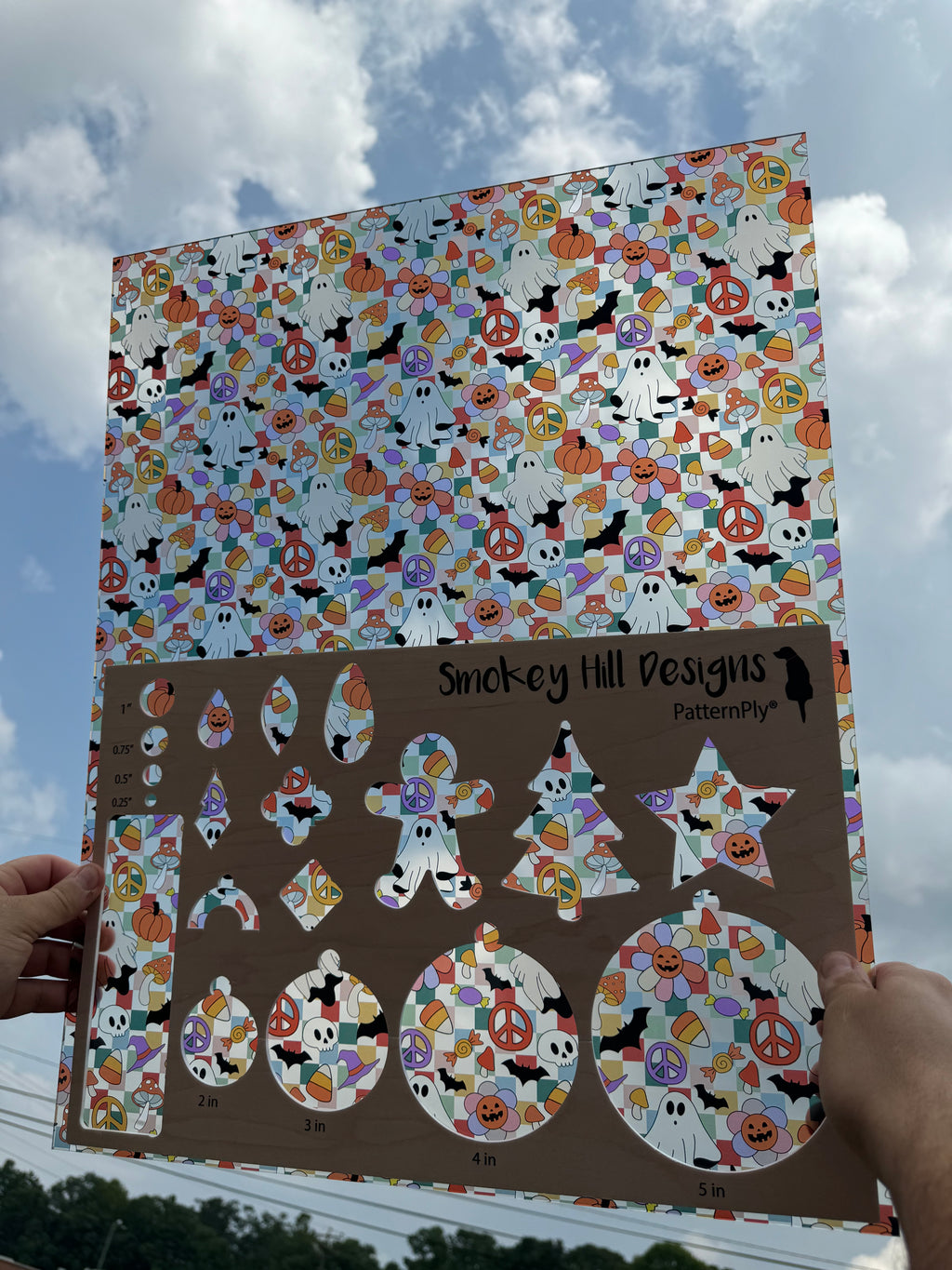 PatternPly® 19x24" Transparent Groovy Halloween XL Scale product photo 2