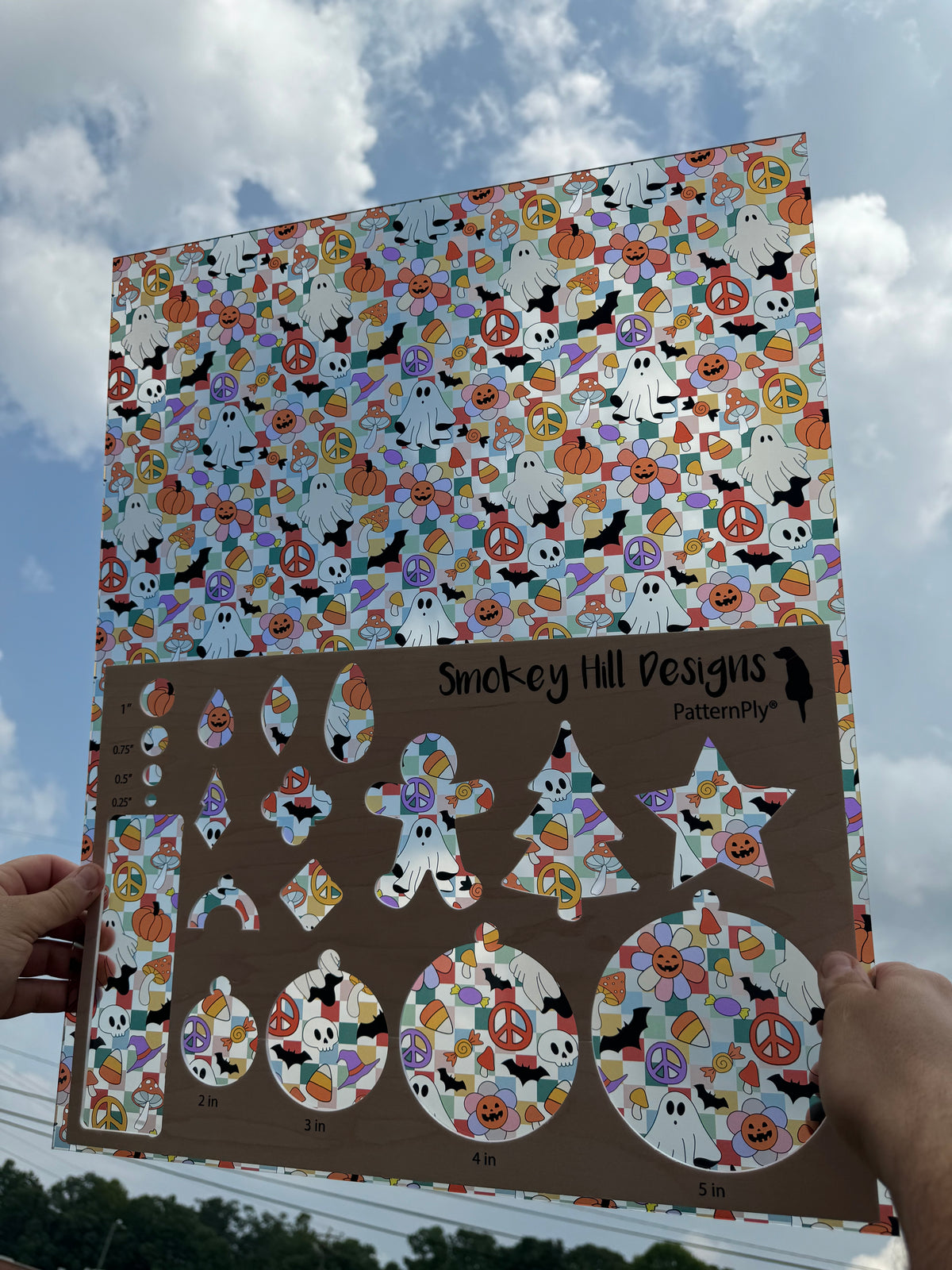 PatternPly® 19x24" Transparent Groovy Halloween XL Scale product photo 2