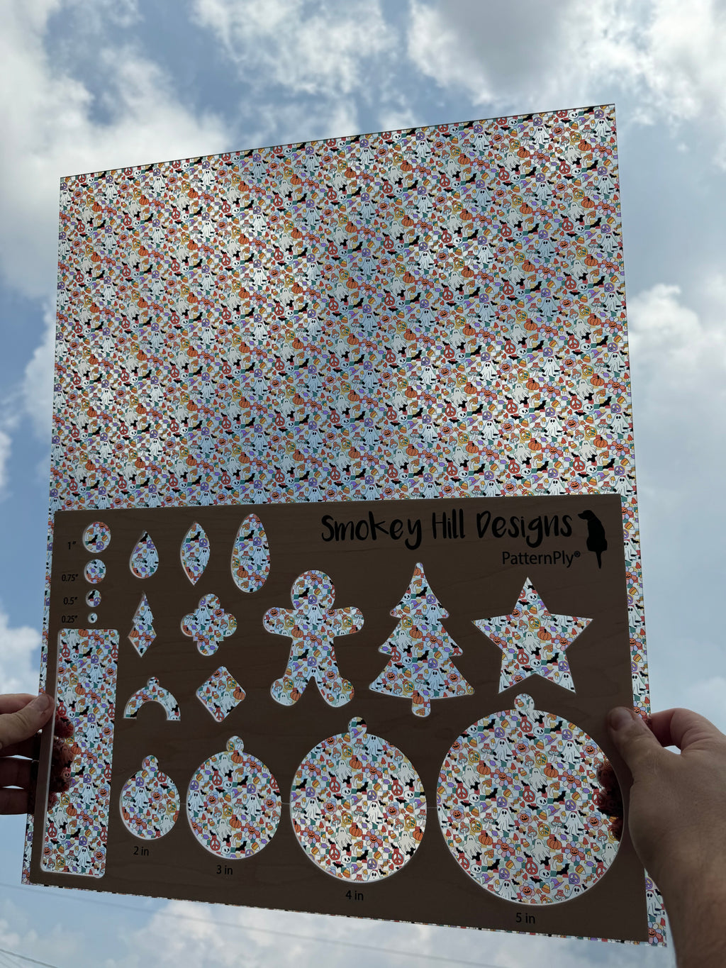 PatternPly® 19x24" Transparent Groovy Halloween Original Scale product photo 2