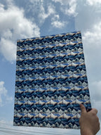PatternPly® 19x24" Transparent Rocky Mountains Original Scale sheet showing the pattern
