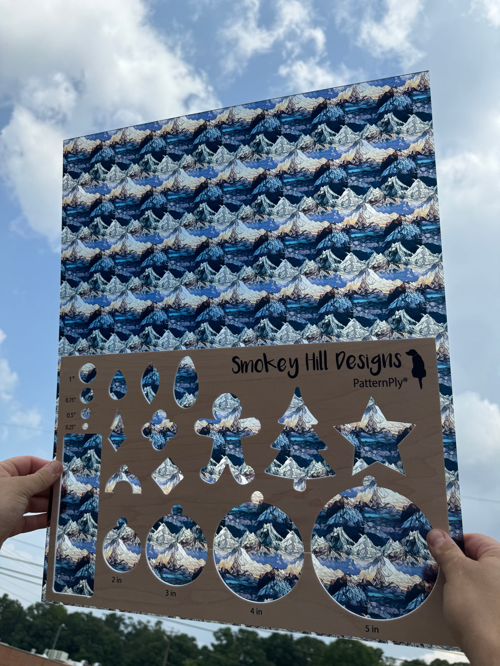 PatternPly® 19x24" Transparent Rocky Mountains Original Scale product photo 2