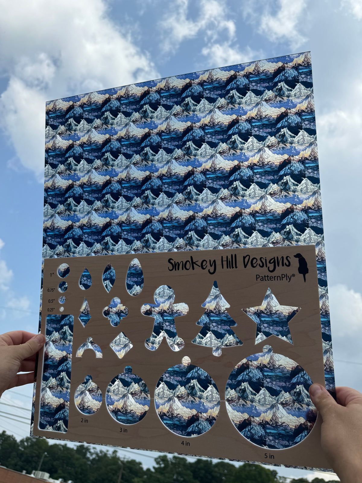PatternPly® 19x24" Transparent Rocky Mountains Original Scale product photo 2