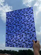 PatternPly® 19x24" Transparent Purple Halloween XL Scale sheet showing the pattern