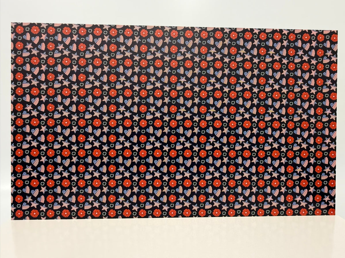PatternPly® Full Coverage Patriotic Hearts and Stars LARGE product photo 2