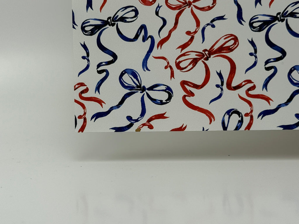 PatternPly® Full Coverage Patriotic Coquette Bows LARGE sheet showing the pattern