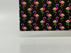PatternPly® Full Coverage Neon Flamingos MICRO sheet showing the pattern