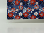 PatternPly® Full Coverage Patriotic Floral Denim Jacket sheet showing the pattern